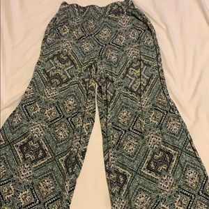 Wide leg boho pants